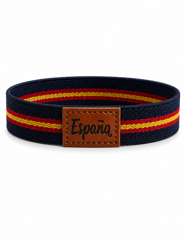 Pulsera España Ancha | Goma Elástica