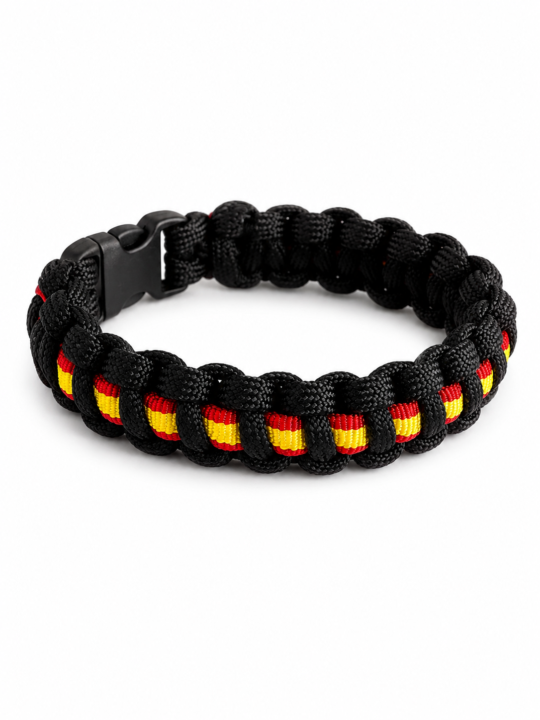 Pulsera de Paracord con Bandera de España | Cuerda Técnica Trenzada