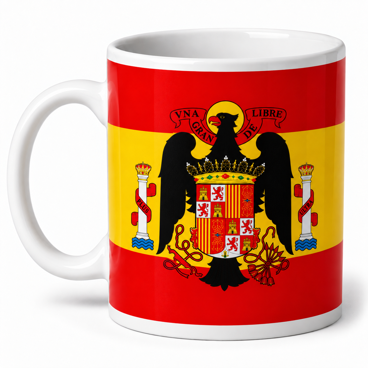 Taza Águila de San Juan | Bandera de España con Escudo Heráldico