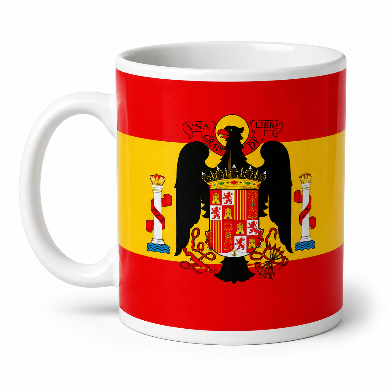 Taza Águila de San Juan | Bandera de España con Escudo Heráldico