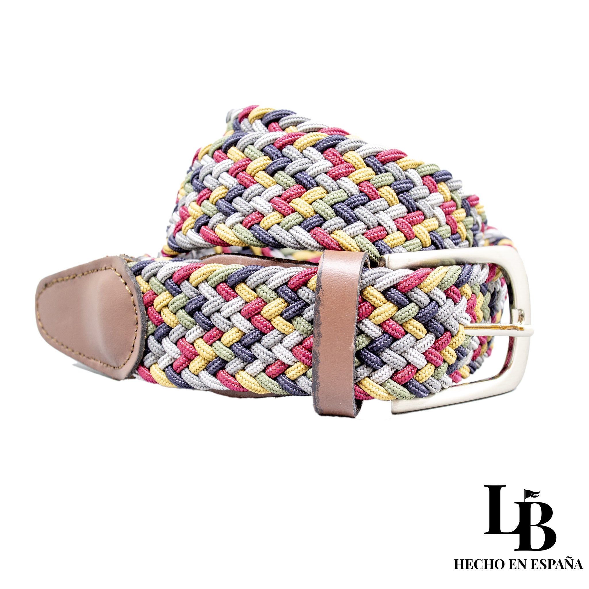 Cinturón Elástico Trenzado Multicolor - Comodidad y Estilo Casual