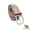 Cinturón Elástico Trenzado Multicolor - Comodidad y Estilo Casual