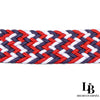 Cinturón Elástico Trenzado Rojo y Azul - Comodidad y Estilo Casual