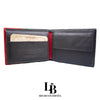 Cartera Negra con Detalles en Rojo y Verde | Piel Artesanal Española
