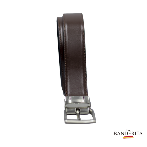 Cinturón Reversible de Piel - Doble Estilo en Uno